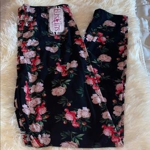 Black Flowered Buskins Leggings